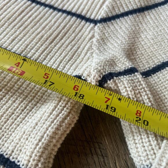 Boat House Row cream striped button up sweater Size M - Picture 5 of 7